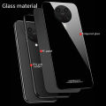 Biruiqu For Xiaomi Pocophone F2 Pro Poco F2 Pro Shockproof Tempered Glass Back Soft Silicone Edge Black Case Cover Casing. 
