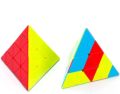 Pyramid 4x4 Rubik Cube Mind Game. 