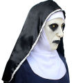 1 Pcs The Horror Scary Nun Latex Mask W/Headscarf Valak Cosplay for Halloween Costume. 