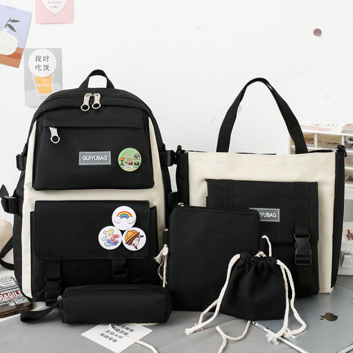 Backpack Set of 4 School Bags for Girls Cute Back to School Bag Kawaii Bags