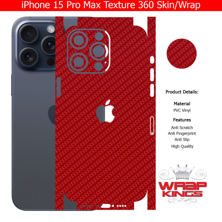 iPhone%2015%20Pro%20Max%20Skin/Wrap%20360%20Protection%20Sheet/%20Carbon%20fiber/%20Matte/%20Transparent/%20Lamination%20Back%20And%20Sides%20Included%20Camera%20Skin%20-%20Image%204