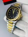 Patek Philippe watch black dial two tone wrist watch | Patek Philippe watches man woman. 