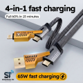 100W Super Fast Charging 3-in-1 & 4-in-1 Multi USB Cable 1.2M | Universal Fast Charging Cable | ST Mobitech PK. 