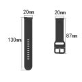 For Amazfit GTS4 Mini Solid Color Soft Silicone Watch Band, Size:Large Size. 