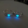 Luminous Ring for Couple Creative Glowing In The Dark Player 1 Player 2 Matching Gaming Ring for Women Men Valentine's Day Gift. 