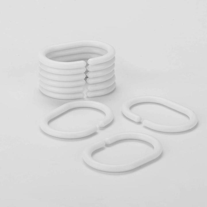 shower curtain hooks plastic 12 pcs pack