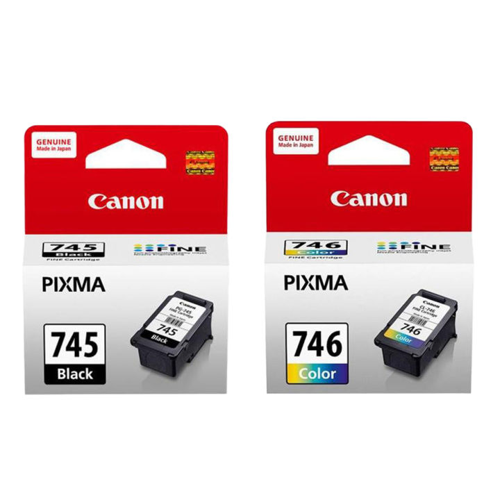 Canon 745 / 746 cartridge (pack of 2) black and tri color 100% original