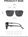 Sunglasses Square Frame with Side Retro Frame in Brown Color For Man & Woman. 