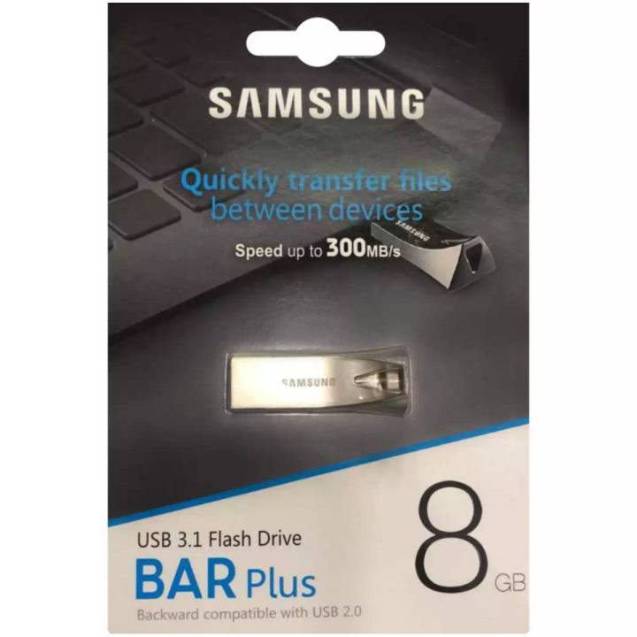 Samsung - 8GB USB 3.0 Flash Drive - Durable, High-Speed, Metal Design for Secure Data Transfer - Best Quality
