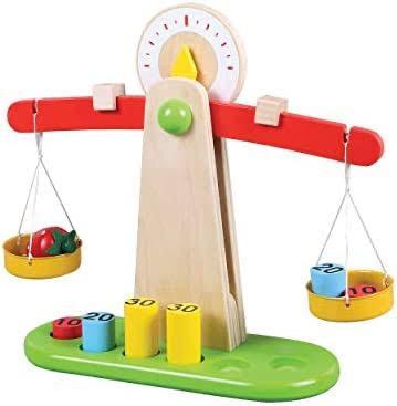 Preschool Wooden Balancing Toy Learn Counting Math Weighing Scale Game for Kids 3+