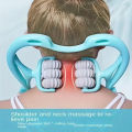 neck and shoulder massager 6 wheel neck Massager neck massager  neck roller massager Clip Neck Massage Artifact 6 Wheel Neck Kneading Massager Manual Multifunctional Home Use Fatigue Relief. 