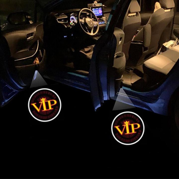 2Pcs Universal Wireless Led Car Door Light Logo Projector Ghost Shadow Lights HD Courtesy Welcome Lamp Auto Interior Accessories-B