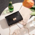 Square Bag Ladies Chain Bag Diagonal Cross Retro Shoulder Bag Fashion Handbag-black. 