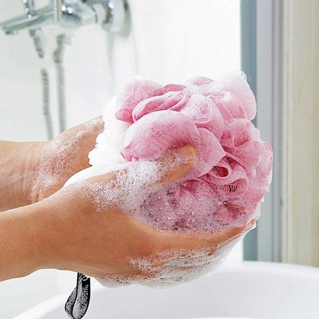 Cute Colorful Bath Ball Bubble-Making Net / Care Soft and Gentle Bath Ball & Shower Sponge Bath Ball Loofah