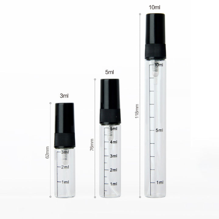 3ml Capacity Perfume Bottle Transparent 10ml Capacity 5ml Capacity Mini Perfume Bottle Portable Design Mini Size Empty Bottle for Travel Outdoor Activities Makeup Routine Perfume Collection Skincare