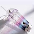 Space Galaxy Planet Astronaut Sipper, Sipper Bottle with Straw for Kids, Tumbler with Straw(Print May Vary)-Pack Of 1. 