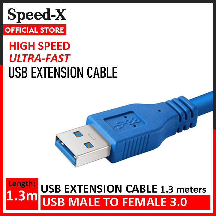 SpeedX%20Usb%20Extension%20Cable%20-1.3%20meters%20-%203.0%20High%20Speed%20-%20Male%20To%20Female%20USB%20Extension%20Cable%20-%20Image%202