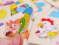 Odeez Wooden Jigsaw Puzzle With Name  3D Educational Toy Montessori Cartoon Toys for Children Kids Gifts. 