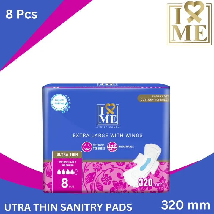 Gentle%20Women%20Ultra%20Thin%20320%20mm%20Sanitary%20Pads%20Extra%20Large%2008%20Pcs%20-%20Image%202