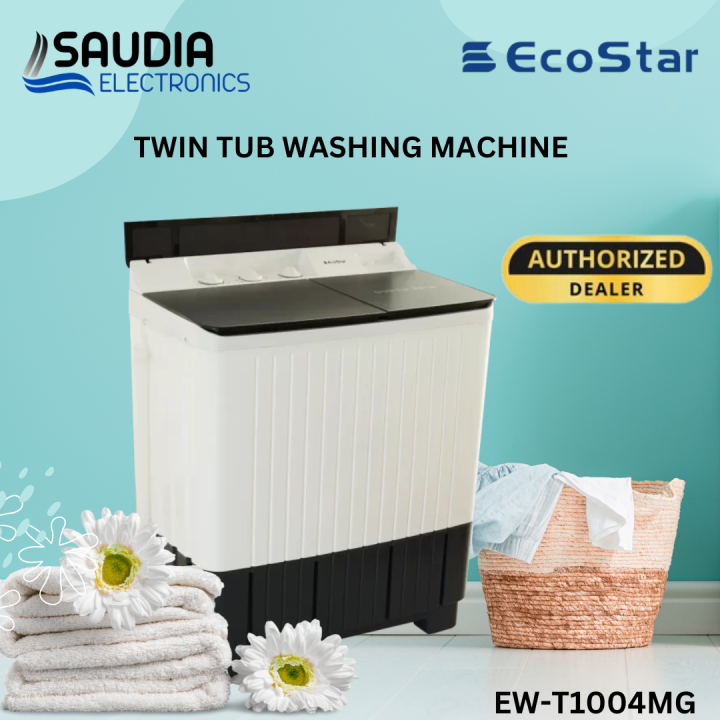 Ecostar Twin Tub washing Machine 10kg EW-T1004MG NEW MODEL