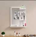 Wooden Dressing table / wall Mounted Dressing With Mirror And Shelves / Wood Dressing Table For Bedroom Space Saving Dresser. 