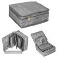 CUSTOMIZE Latest Jewellery Organizer Box ,for Travelling prashout Box ,bangles,jewellry, Accessories Compact size for easy portability Durable fabric construction with secure zipper closure Multiple compartments to store various jewelry pieces Lightweight. 