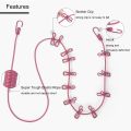 Multi Functional Portable Drying Rope with 12 Clips and 2 Hooks, Travel Clothesline Rope Clothes. 