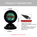 Mini USB Sunset Lamp Led Projector Night Light 16 Colors Switch Rainbow Atmosphere Home Bedroom Background Wall Decoration Gift. 