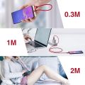 USB C Cable, ZKAPOR  USB Type C Fast Charger Charging Cable Nylon Braided for Type C Mobiles. 