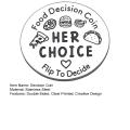 Valentine Day Gift for Her Valentine's Day Surprise Food Decision Maker Cute Double-sided Flip Coin for Fun Choices Gift Ideas for Boyfriend Girlfriend. 