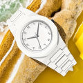 White Aura Stylish Smart Wrist Watch for Men & Women – Elegant Analog & Digital Design, Perfect for Casual & Formal Wear. 