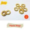 Beads Rings 20 Pcs Golden Plastic Color 1.5 cm. 