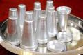 Aluminium Kulfi Mould/Kulfi Maker (Pack of 6) with Rack Kulfa Mold Ice Cream Maker Popsicles. 