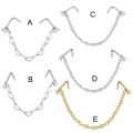 New Double Nose Piercing Chain Nose Chain for Nostril Piercing Stainless Steel Nose Stud Decoration Earring Piercing Chain Women. 