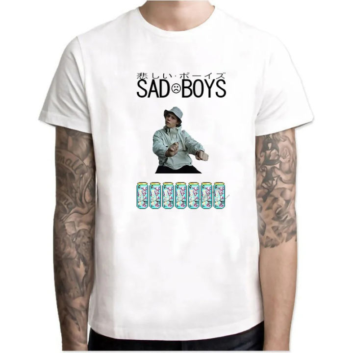 Sad Boys Yung Lean Vaporwave Streetwear Japan Aesthetic Funny Men Tumblr 90S Vintage T Shirt Summer Tops Camisetas Hombre