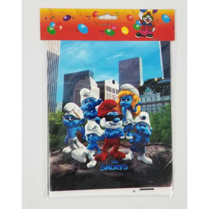 SMURFS THEME GOODY BAGS ( PACK OF 10 FAVOR BAGS )