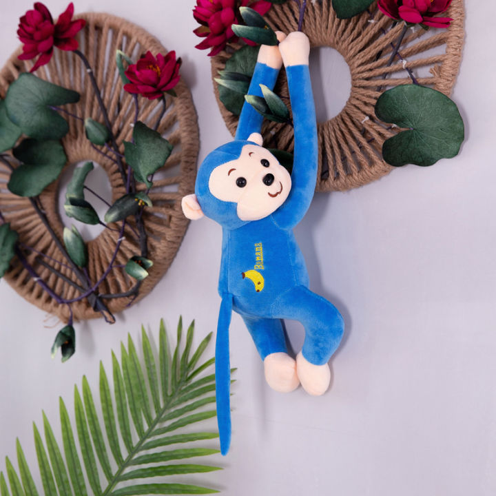 Curtain straps hanging monkey plush toy long arm monkey rag doll electric car anti-collision small doll doll lying monkey wedding