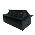 Technology Box, Conference Black Table Connectivity Hydraulic Pop Up Box Power Center with Multi Sockets & USB Charging. 