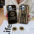 Samsung_ Galaxy Note 8 Cover - Design 2 - 3D illusion Gold Flowers Soft Trunk Case With Ring Holder. 