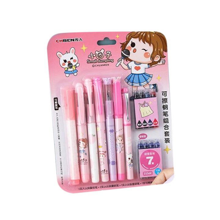 Cute%20Ink%20Pen%20Set%206pcs%20Pens%201pc%20removal%208pcs%20ink%20cartridge%20Fountain%20Pen%20-%20Image%202