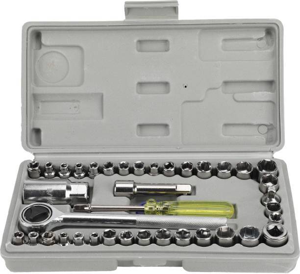 New Tool kit Combination Socket Ratchet Wrench And etc Repairing Hand Toolkit (Pieces 40)