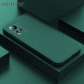 Hontinga for Infinix Note 11 / Note 12 G88 Back Cover Simple Candy Color Square Edge Liquid Silicone Phone Case. 