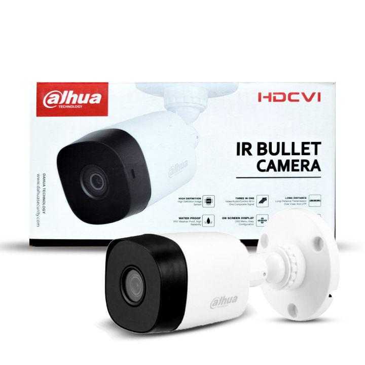 Dahua Bullet 2mp Indoor & Outdoor Camera | Dahua Night Vision Bullet Security Camera HDCVI CCTV Security Camera Full HD 1080P Model DH-HAC-B1A21-P