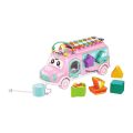 Hunger 3in1 Sorting Shape & musical Xylophone Toy Bus For Baby Toddler Baby Toy Musical School Bus Knocking Piano Car with Shape Puzzles Sensory Toys for Toddlers, Educational Learning for Girls and Boys. 