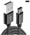 Type C Unbreakable Braided 2M (6 Feet) Fast Charging Data Cable Pink Compatible with All Type C Mobile Phones. 
