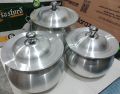 6 pieces Cooking Pot set with different Sizes, Capacity 3 Liters, 5.5 Liters and 8 Liters Made in Pakistan. 