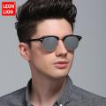 LeonLion 2023 Polarized Semi-Rimless Sunglasses Women/Men Vintage Rice Nail UV400 Classic Eyewear Brand Designer Sun Glasses. 