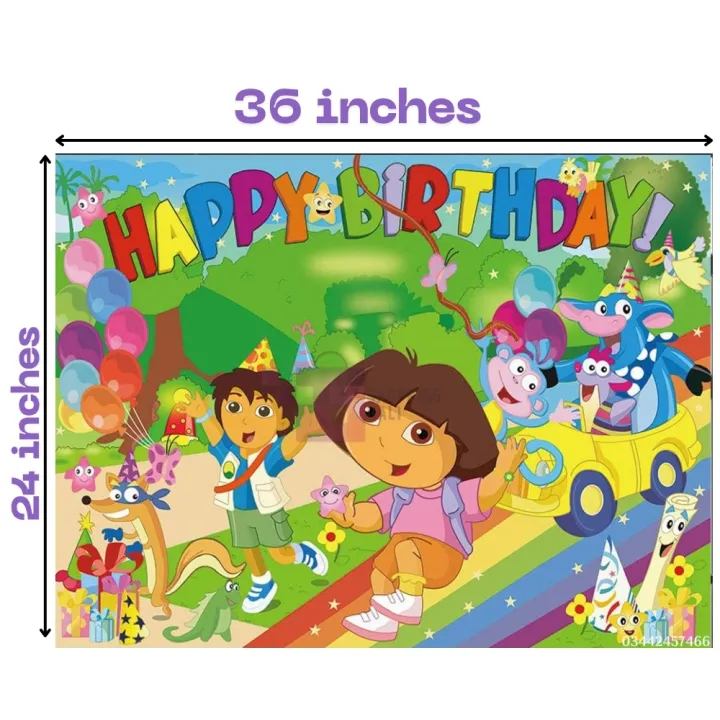 Dora%20The%20Explorer%20Banner%20-%2036%20Inch%20By%2024%20Inch%20-%20Birthday%20Banner%20-%20Dora%C2%A0Themed%20Party%20-%20Multicolor%20-%20Girls%20-%20Pack%20Of%201%20-%20Image%202