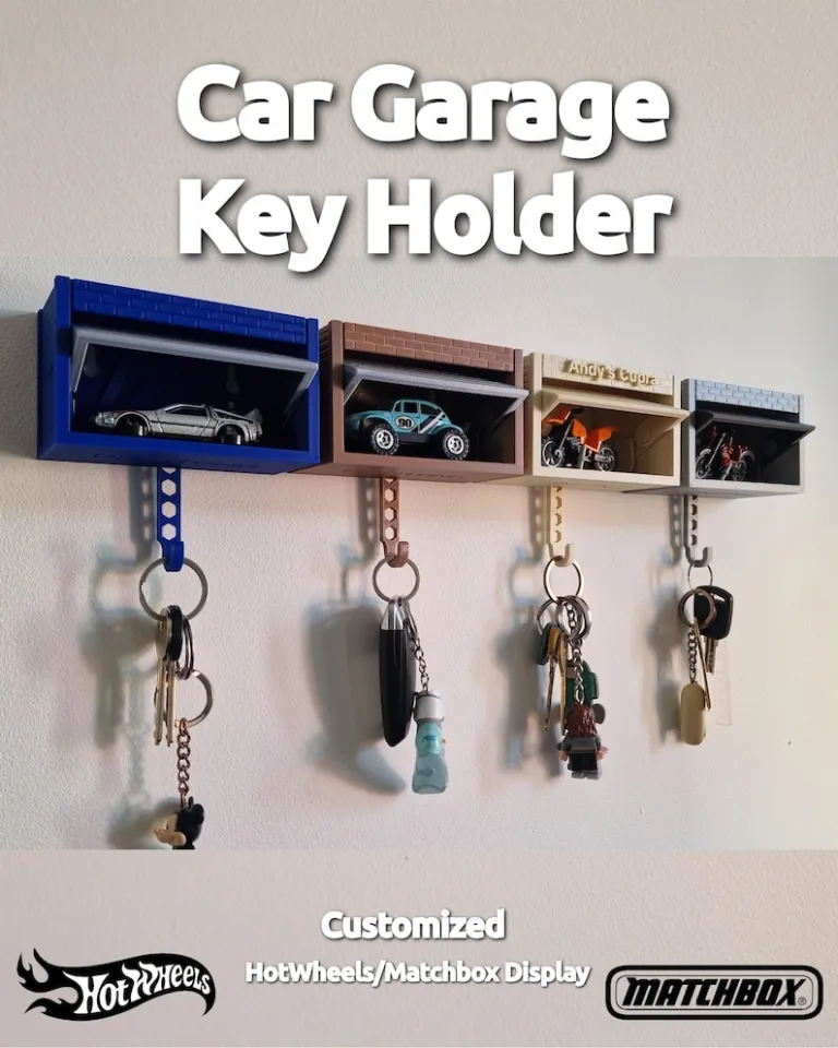 Garage Design Pop-Up Wall Key Holder – Creative Car-Themed
