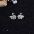 1Pair Fashion Swan Needle Earring Temperament Crystal Rhinestone Jewelry Podazz. 